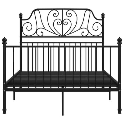 vidaXL - Bedframe - metaal - zwart - 120x200 - cm