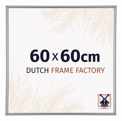 Fotolijst 60x60 cm - Kunststof - Zilver Hoogglans - Angers
