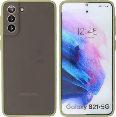 BestCases - Hoesje Geschikt voor Samsung Galaxy S21 Plus - Hard Case Telefoonhoesje - Groen