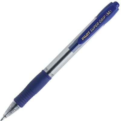 Pilot Balpen Super Grip M 0,3 Mm Navulbaar 14,5 Cm Blauw