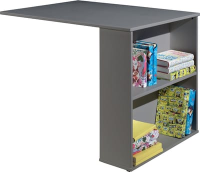 Aanbouwbureau Charlie Grijs - MDF - 94x67,9cm - Met opbergruimte - Hoogte 72 cm