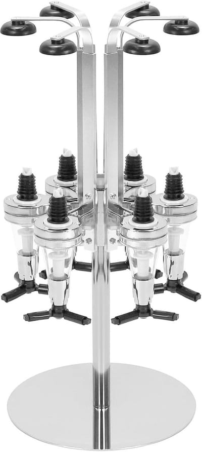 6-fleskopdispenser Drankflesdispenser Aluminiumlegering voor Bar en Feest