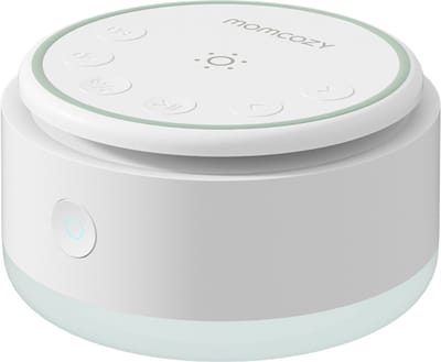 Momcozy Portable Baby Sound Machine – Draagbare White Noise Slaapmachine met 20 geluiden - Verlichting - Oplaadbaar en Lange Batterijduur