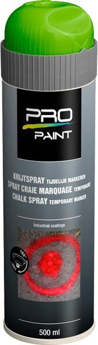 Pro Paint Krijtspray - tijdelijk markeren Fluor Groen