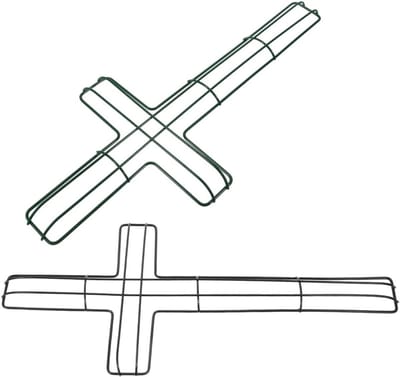 Krans Frame Kruis - Bloemenkrans Rek - DIY Bloemstukken Maken - Stevige Metalen Constructie - 40 x 18 cm