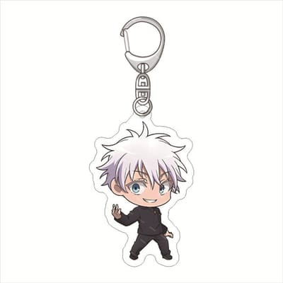 Anime Jujutsu Kaisen Sleutelhanger Hanger Autosleutelhanger Q Editie Satoru Gojo Sleutelhanger Mobiele Telefoon Tas Ophanging Cadeau Edc Sleutelhanger Premium Kwaliteit 5cm gray