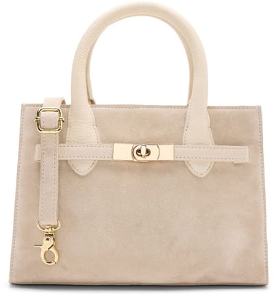 Manfield - Off white suède handtas