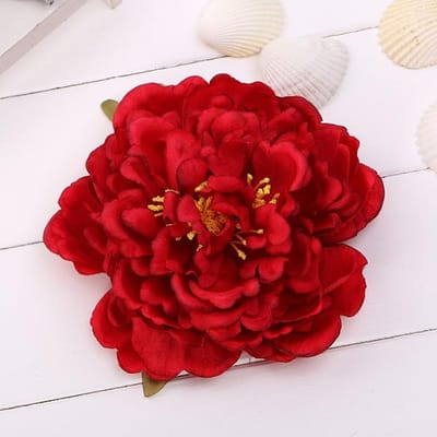 Stoffen Kunst Pioen Bloem Broche Stof Revers Spelden Jurk Cardigan Badge Corsage Bruiloft Broches Voor Vrouwen Kleding Accessoires brown
