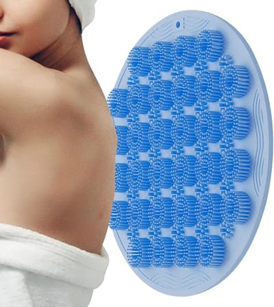 Voetpeeling mat - Doucheborstel - Voetverzorging - Met zuignappen - 30x30cm - Grijs