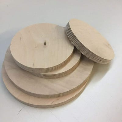 Houten Schijf Rond - Multiplex Plaat - Houtbewerking Projecten - Natuurlijk Berk Multiplex - 50cm Diameter 18mm - Onbehandeld Hout