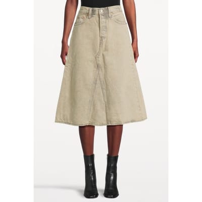 Levi's Hr Denim Skirt Beige Maat: W26 | Spijkerrokken Outlet | Dames | Beige