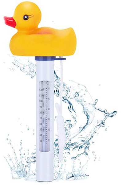 Drijvende Zwembadthermometer Eend - Vijver Thermometer met Koord - Drijvende Thermometer - Waterthermometer - Buitenthermometer - Badthermometer - Hottub - Jacuzzi - Voor zwembad, bad, jacuzzi, spa, vijver - Geel