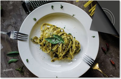 Inductie beschermer 60x60 - afdekplaat inductie mat - Dietrix Kookplaat beschermer - Exclusief - Food - Pasta Tagliatelle