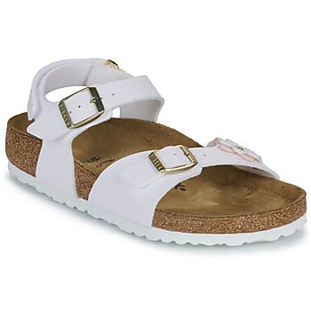 Platte sandalen BIRKENSTOCK Rio AS Kids Flowers BF White