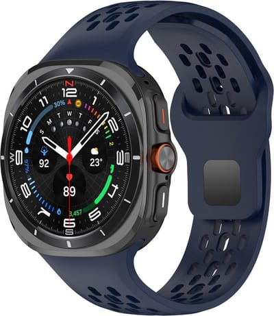 Siliconen bandje - geschikt voor Samsung Galaxy Watch Ultra (47mm) / Ultra 2025 (47mm) - donkerblauw