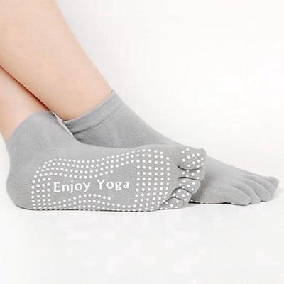 Scoby - Yogasokken - Sportsokken - Yoga - Antislip - Sokken - Yogasok - Teensokken - Pilates Socks - 36-40 - Lichtgrijs