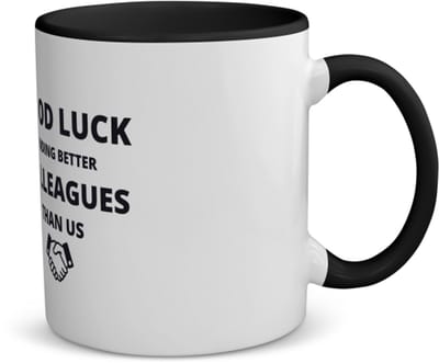 Akyol - good luck finding better colleagues than us koffiemok - theemok - zwart - Collega - cadeau collega - cadeau - bedankt cadeau collega - 350 ML inhoud