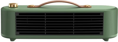 Elektrische kachel - Elektrische verwarming - 800W minikachel - Keramische kachel - Temperatuurregeling met twee snelheden - Snelle warmte - Kantelbeveiliging - Geschikt voor kantoren en woningen - Groen