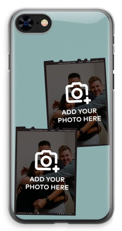 Gepersonaliseerd - Case Company® - Hoesje geschikt voor iPhone 8 hoesje - Polaroid Zwart - Soft Cover Telefoonhoesje - Bescherming aan alle Kanten en Schermrand