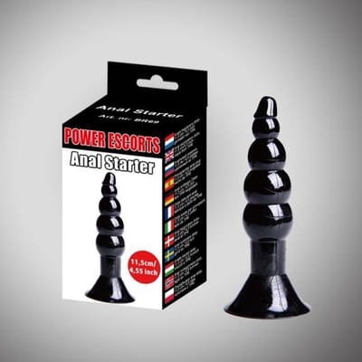 Power Escorts - Anal Starter - Anal Plug - 11.5 cm - BR69 - Zwart
