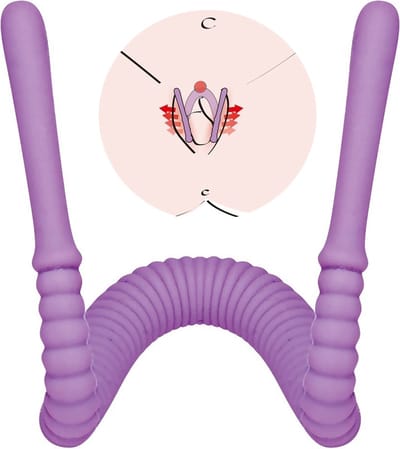 Flexibele Schaamlip Spreider - Zijdezacht Siliconen - 31.7 cm - Stimuleert de G-Spot en Spreidt de Schaamlippen