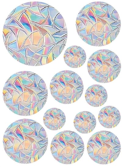 Dailygoody - Anti-botsingsstickers - Vogelbescherming - Duurzaam - Regenboog - Raamstickers voor glas - Effectieve botsingswaarschuwing - Prisma's