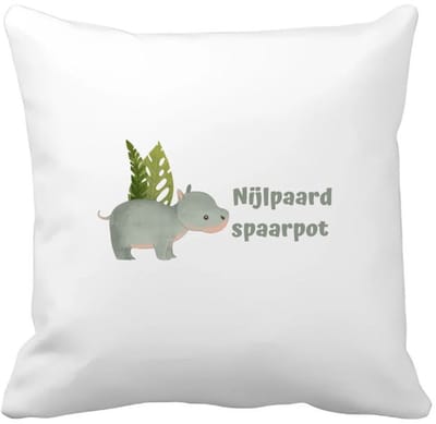 Akyol - nijlpaard Kussen hoes - Nijlpaard - dieren liefhebbers - leuke cadeau voor iemand die van houdt van nijlpaarden - verjaardagscadeau - kado - gift - 40 bij 40 cm