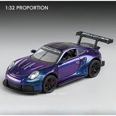1:Modèles de Voitures en Alliage Moulé sous Pression Échelle 32 Taycan Gt3Rs Jouets avec Son Lumière Pneus en Caoutchouc Modèle de Collection de Voitures Pour Cadeaux de Garçons