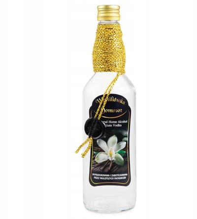 Bimberek - Decoratieve Monopol Fles - 500ml - Glas - Zwarte Lakafwerking
