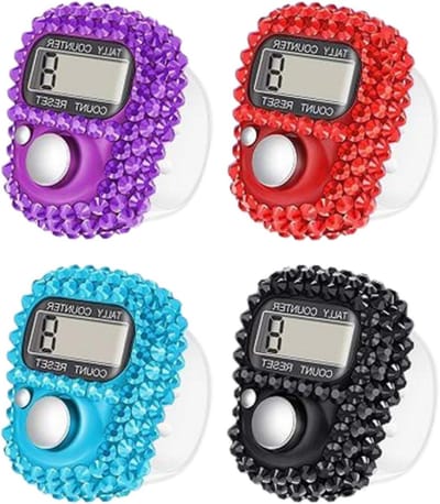 Handmatige Clicker Meter - Vingerteller Tellers - Activiteiten Volgen - Snelle Reset Knop - 4 Stuks - Meerkleurig