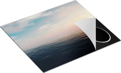 Chefcare Inductie Beschermer Zee Water tijdens Zonsondergang - 60x50 cm - Afdekplaat Inductie - Kookplaat Beschermer - Inductie Mat