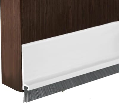 Deurrubberstrip voor onderzijde - 100 cm lang x 5 cm breed - Deurrubberstrip voor onderzijde - Insecten- en geluidsdicht - Wit
