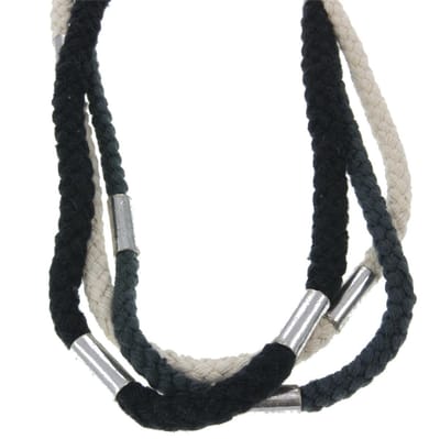 Behave - gevlochten collier in aardetinten - stoere urbanlook