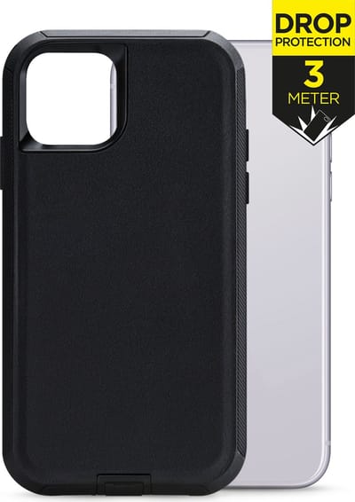 Mobilize Hoesje geschikt voor Apple iPhone XR Telefoonhoesje Hardcase | Mobilize Defender Backcover Shockproof | Schokbestendig iPhone XR Telefoonhoesje | Anti Shock Proof - Zwart