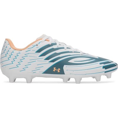 Under Armour Unisex Shadow Club 4 FG Voetbalschoenen 6006232 101 White / Boundless Blue