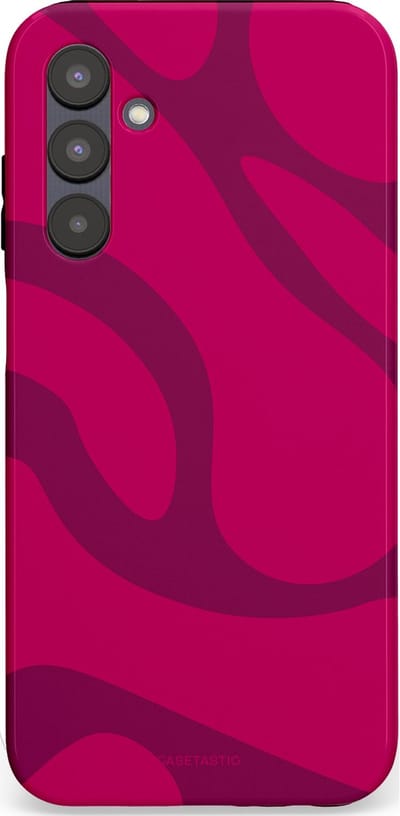 Casetastic hoesje geschikt voor Samsung Galaxy A25 - Dubbellaagse bescherming - Violet Paarse Golven - Fashion Case - Roze