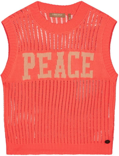 Like FLO Diana Flo Spencer Truien & Vesten Meisjes - Sweater - Hoodie - Vest- Koraal - Maat 164/176