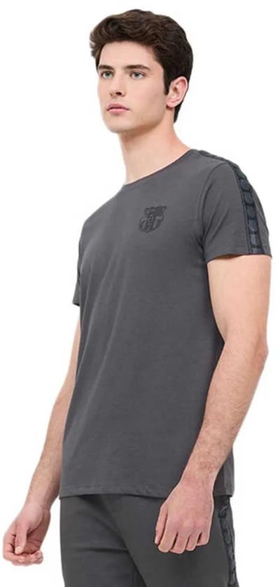 BarÇa Tape T-shirt Met Korte Mouwen Grijs S Man