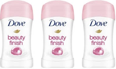 Dove Deodorant Stick Beauty Finish - 3 x 40 Gram