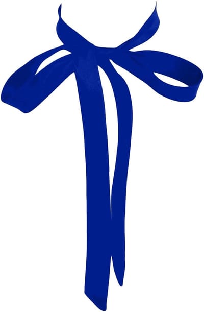 Elegante Lange Satijnen Strik voor Dames, Zelfbindende Riem voor T-shirt Versiering, Perfect Valentijns Cadeau in Koninklijk Blauw