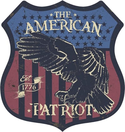 Signs USA - Schild - American Patriot - 39 x 37 cm