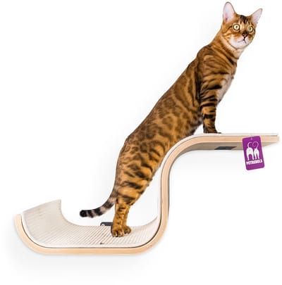 Petrebels Wandmeubel wandmontage Klimmuur Kat - Kattenmuur Scratch 70-Rusty Oak - 70 x 30 x 35 cm