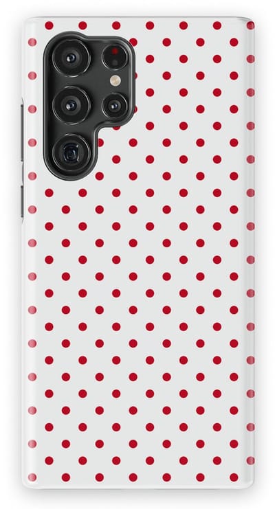 Polka Dots Hoesje Samsung Galaxy S22 Ultra | Geschikt Voor Mag | Stippen Design Backcover Samsung Galaxy S22 Ultra Cherry Dots