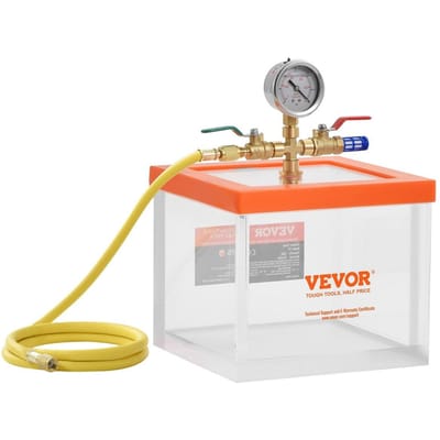 2 Gallon Vacuümkamer, Geüpgradede Multifunctionele Acryl Vacuüm Ontluchtingskamer, Transparante Vacuümkamer, voor Hars Ontluchten, Silicagel