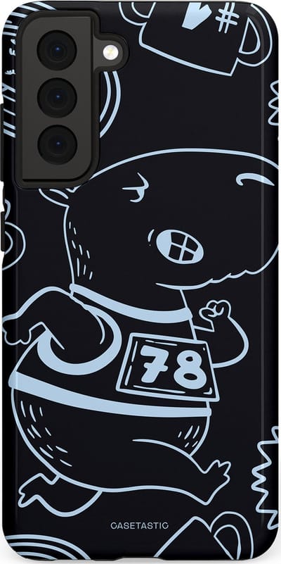 Casetastic Hoesje Geschikt voor Samsung S21 FE - Stijlvolle Beschermende Duo-layer Case - Capibara kampioen