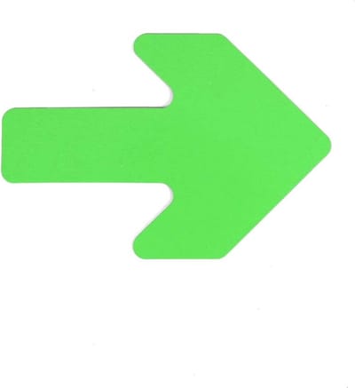 Pijl - Groen 130 x 190 mm Anti-slip-vloersticker