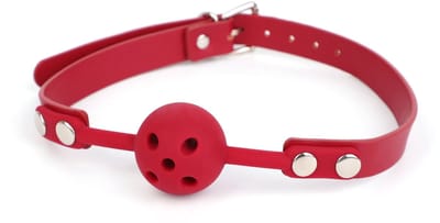 Smart Moves - Siliconen Ball Gag met Ademgaten - Rood