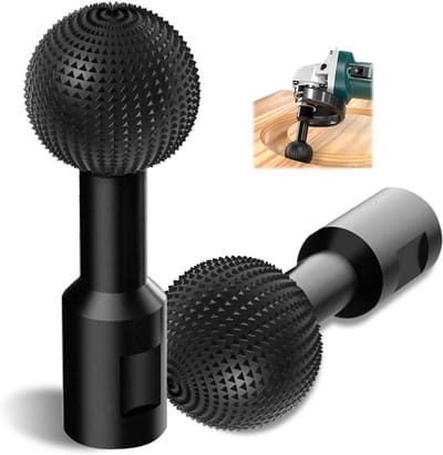 longziming - Houtrotfrees - Houtfrezen - Balbeitel Voor Houtbewerking - 14mm Houtvormer Bal - Knijbeitel Vijlkoppen - Freesopzetstuk - Voor 115/125mm Hoeklus Slijper