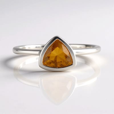 Cavill - Zilveren Ring met 1,349 ct Triljant Geslepen Braziliaanse Scapoliet - 925 Sterling Zilver met Platina Afwerking - Elegante Damesring