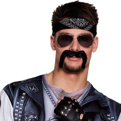 Boland - Snor Biker - Volwassenen - Mannen - Biker - Punk en Aso